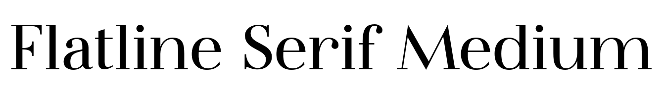 Flatline Serif Medium